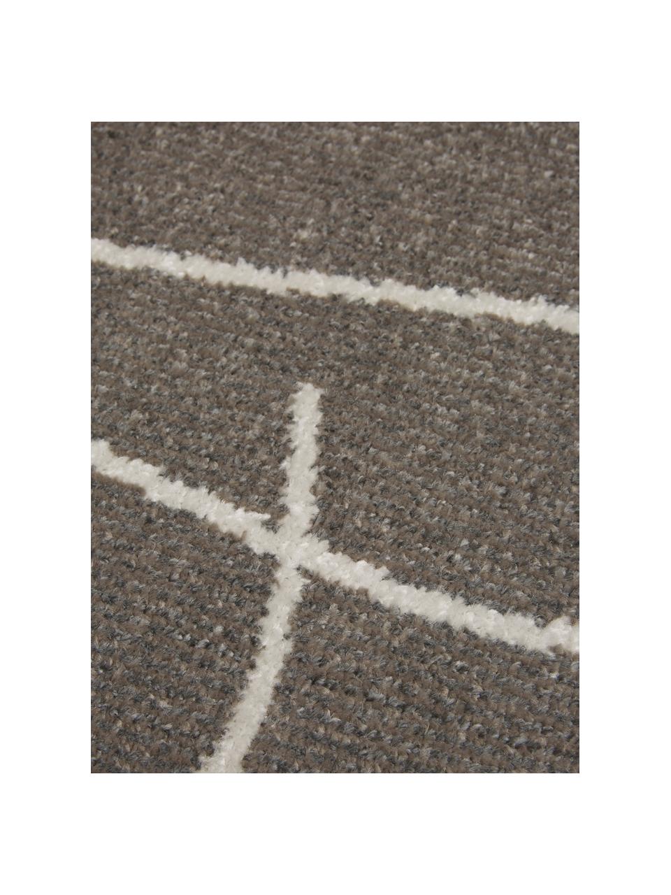 Vnitřní/venkovní koberec Lillyan, 100 % polypropylen, Tmavě šedá, krémová, Š 80 cm, D 150 cm (velikost XS)
