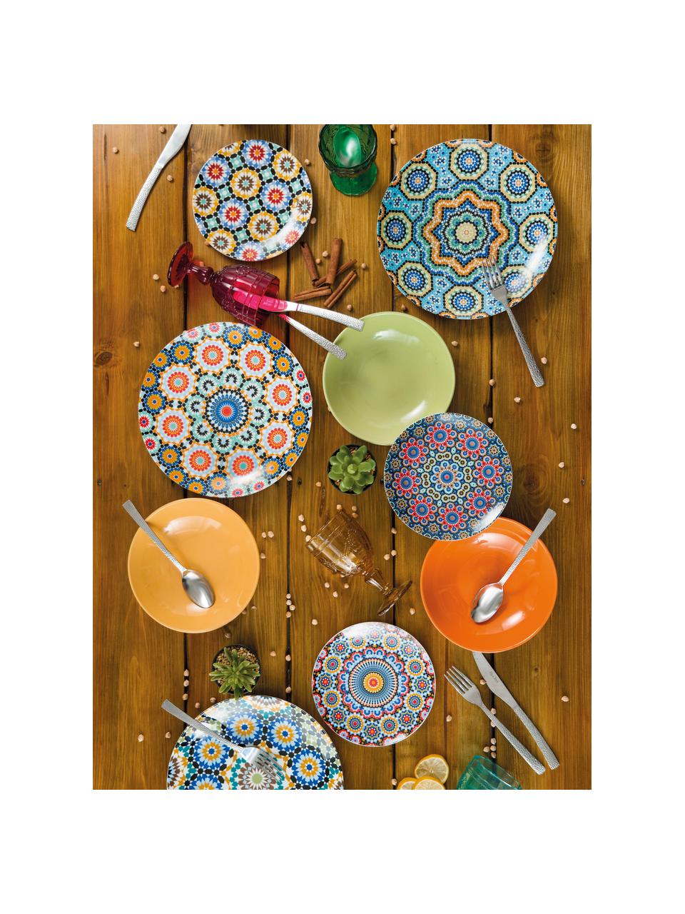 Súprava riadu z porcelánu Marrakech, pre 6 osôb (18 dielov), Porcelán, kamenina, Viac farieb, Súprava s rôznymi veľkosťami