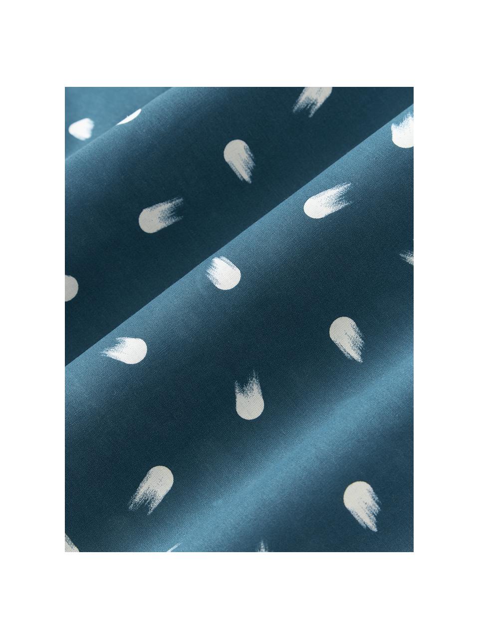 Copripiumino in cotone fantasia a pois Amma, Blu, Larg. 200 x Lung. 200 cm