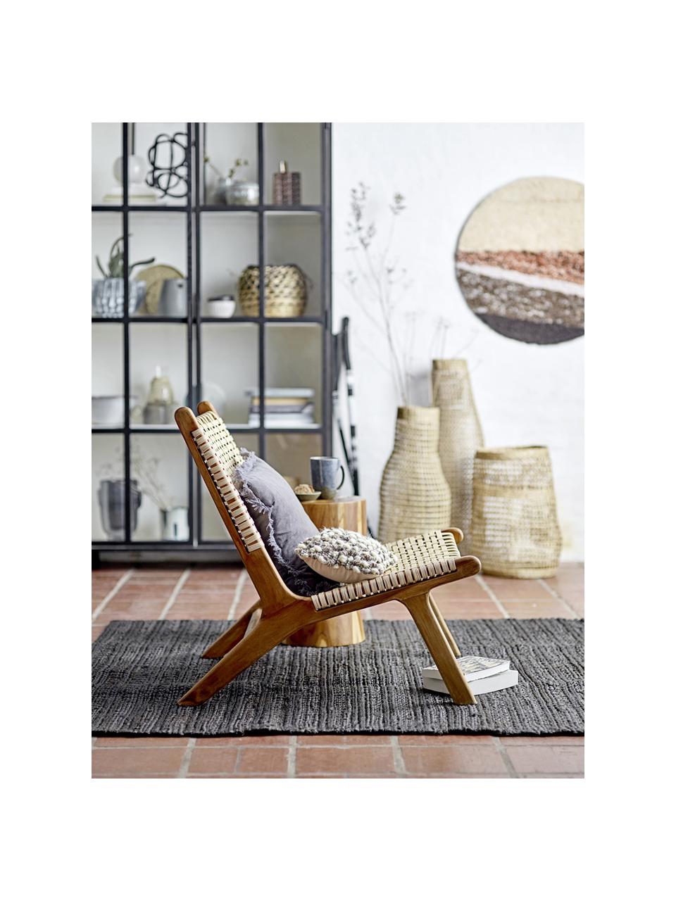 Vitrinekast Isbel met glazen deuren, Frame: MDF met eikenhoutfineer, Zwart, wit, B 114 x H 200 cm