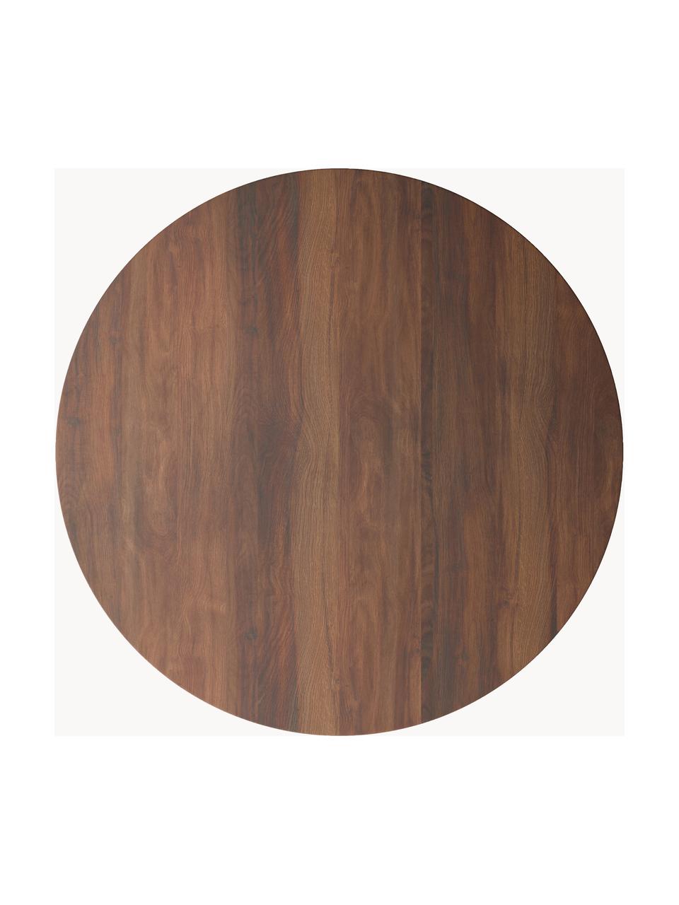 Mesa de comedor redonda Mavi, Ø 110 cm, Tablero: madera de acacia, aceitad, Patas: metal recubierto, Acacia, Ø 110 cm