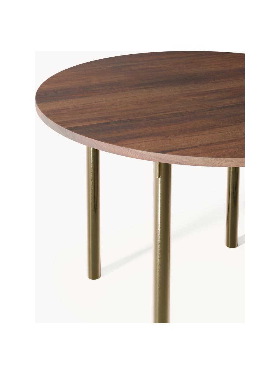 Okrúhly stôl Mavi, Ø 110 cm, Akáciové drevo, odtiene zlatej, Ø 110 cm