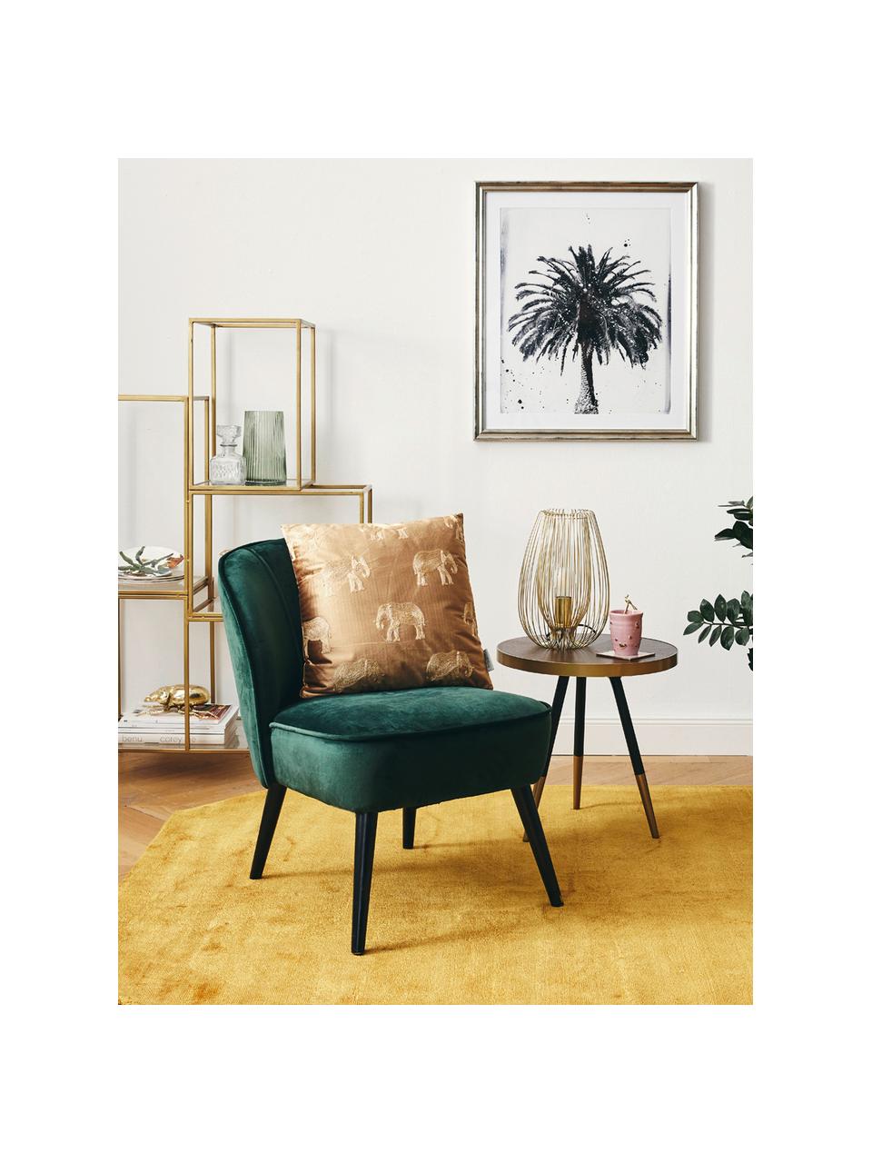 Kulatý odkládací stolek Denise, Černá, zlatá, Ø 44 cm, V 45 cm