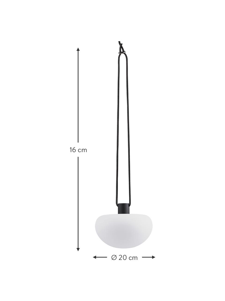 Mobilna lampa wisząca z funkcją przyciemniania Sponge, Biały, czarny, Ø 20 x W 16 cm