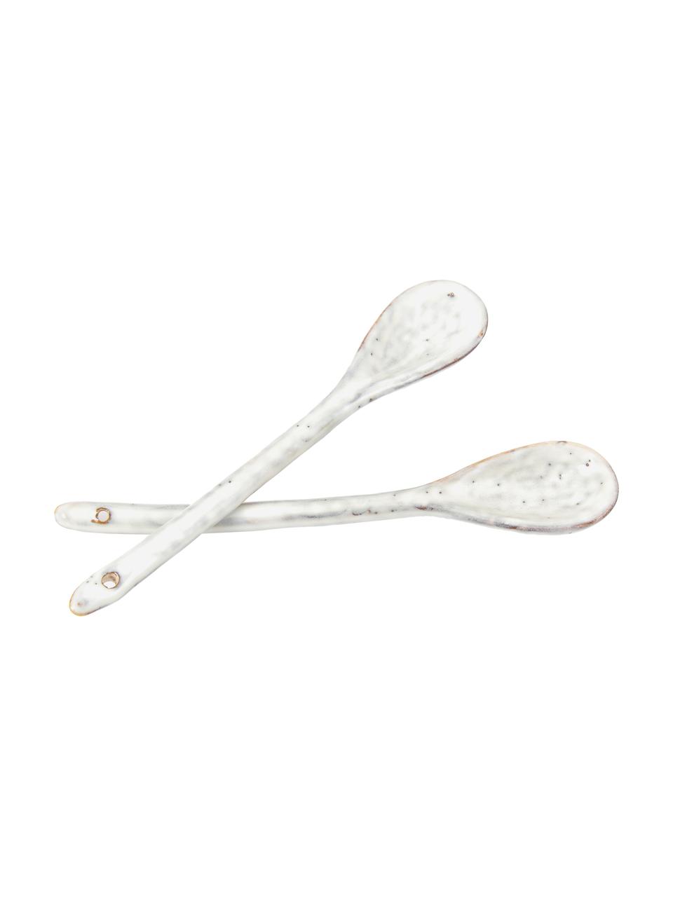 Theelepel Nordic Sand, 2 stuks, Keramiek, Grijs-, beigetinten, L 16 cm
