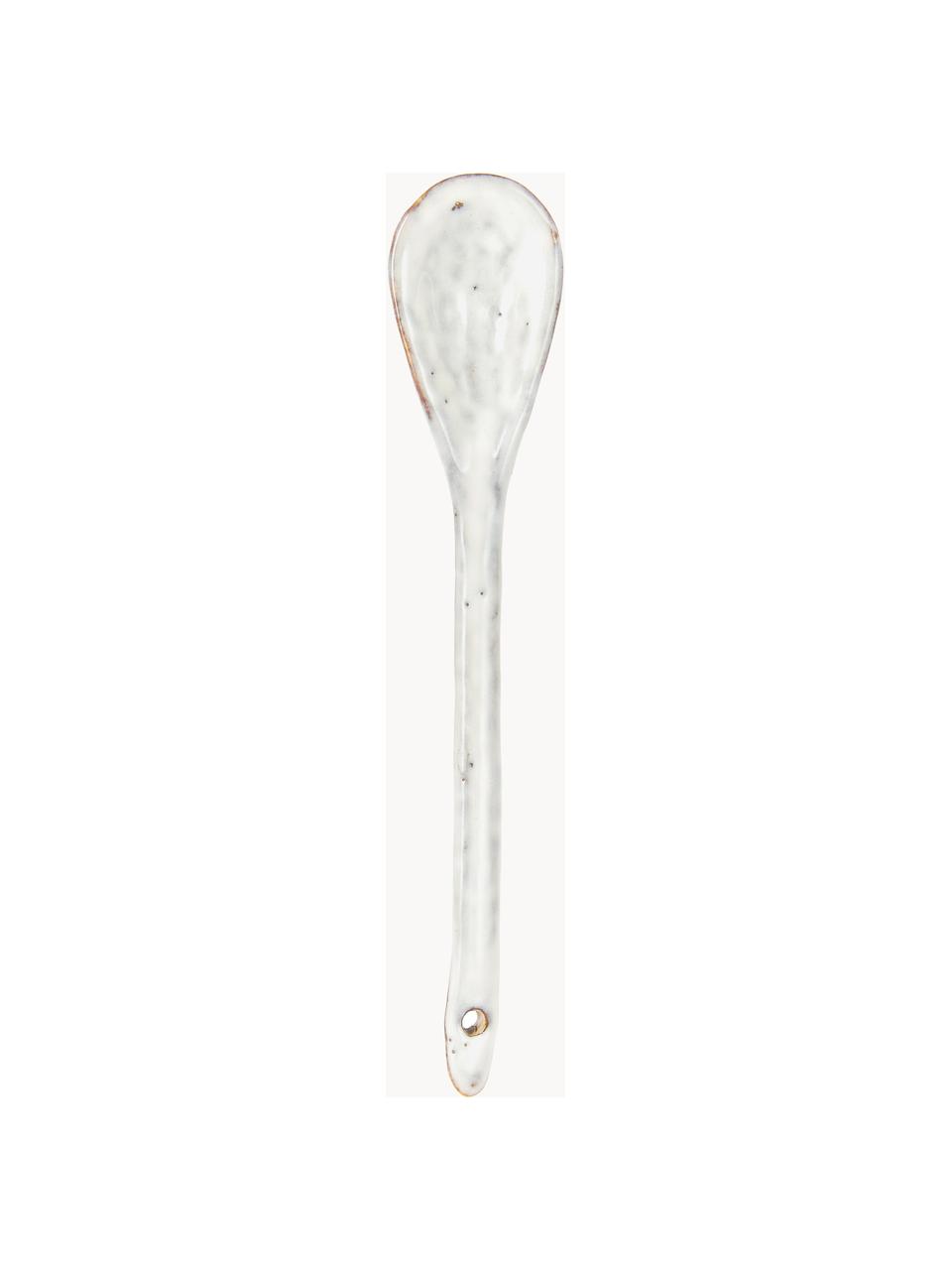 Teelöffel Nordic Sand, 2 Stück, Steingut, Hellgrau, L 16 cm