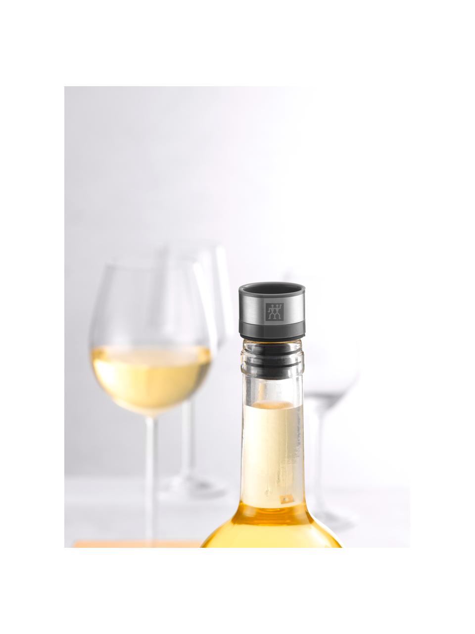 Vacuüm wijnstopper set Fresh & Save van edelstaal, 3 stuks, Edelstaal, Zilverkleurig, Ø 3 x H 4 cm