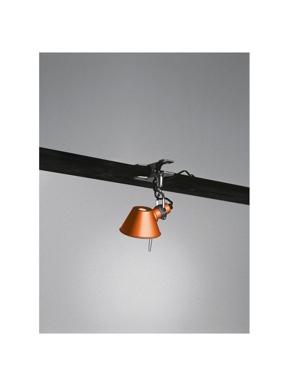 Kleine Klemm-Schreibtischlampe Tolomeo Micro Pinza, Lampenschirm: Aluminium, beschichtet, Orange, Ø 16 x H 20 cm