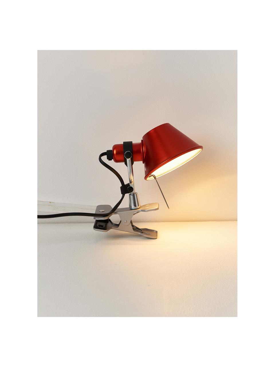 Kleine Klemm-Schreibtischlampe Tolomeo Micro Pinza, Lampenschirm: Aluminium, beschichtet, Orange, Ø 16 x H 20 cm