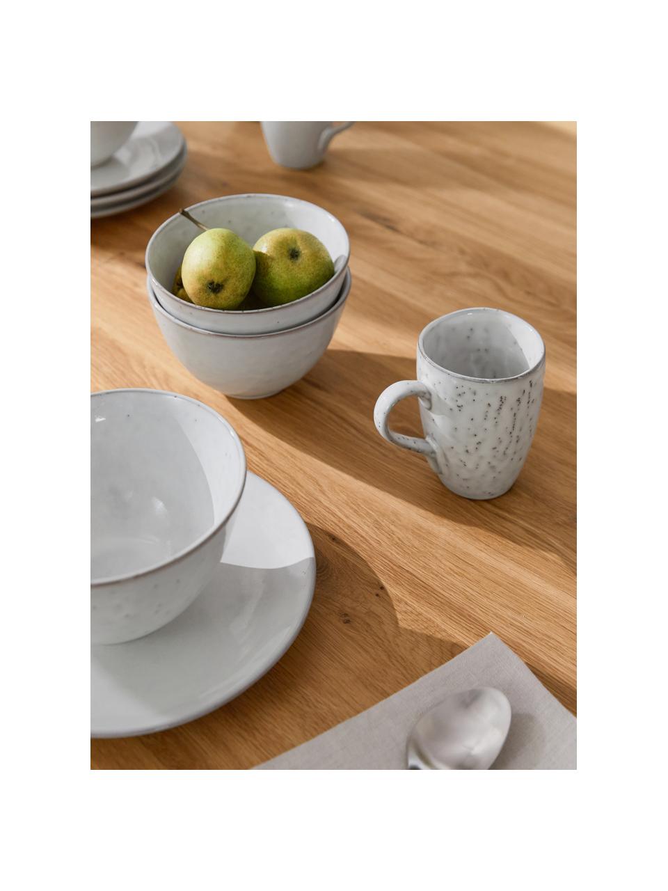 Service petit déjeuner artisanal Nordic Sand, 4 personnes (12 élém.), Grès cérame, Tons gris et beiges, Lot de différentes tailles