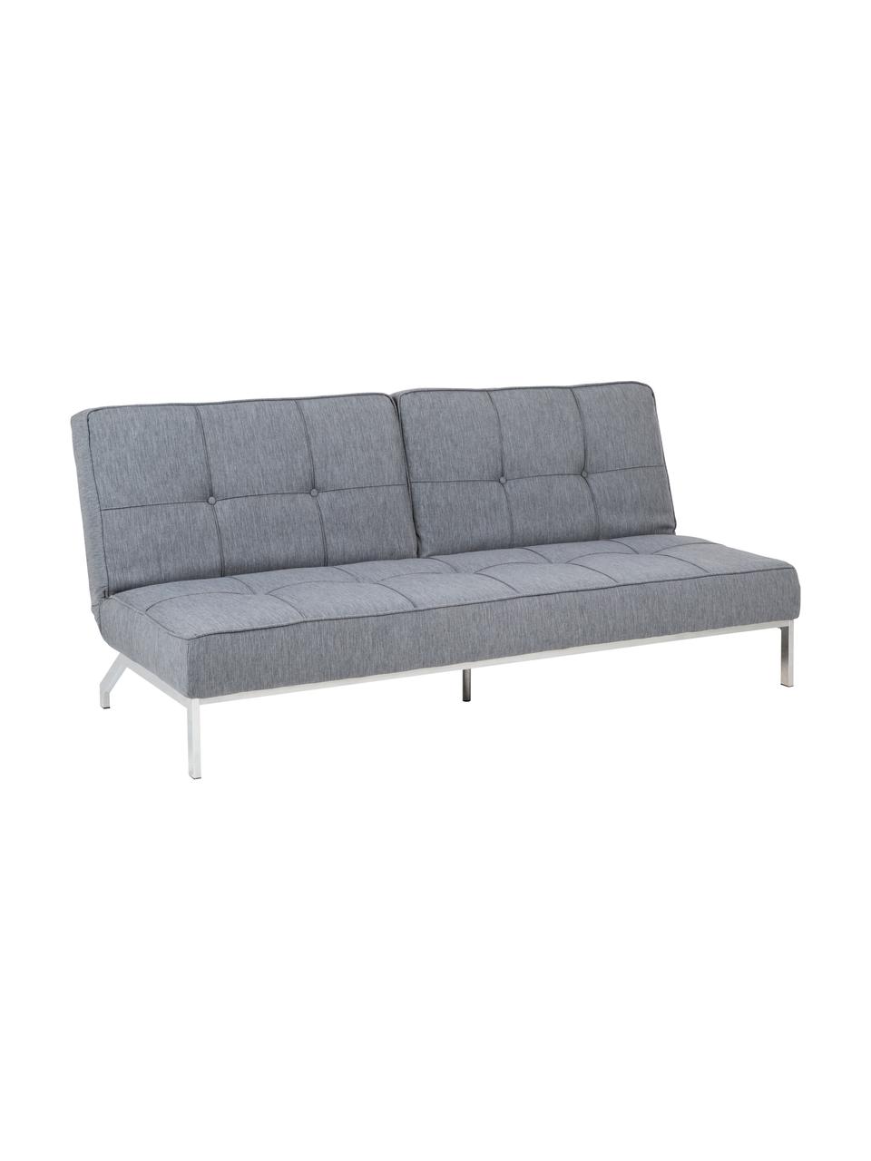 Slaapbank Perugia, Bekleding: polyester Met 25.000 schu, Poten: gelakt metaal, Geweven stof lichtgrijs, B 198 x D 95 cm