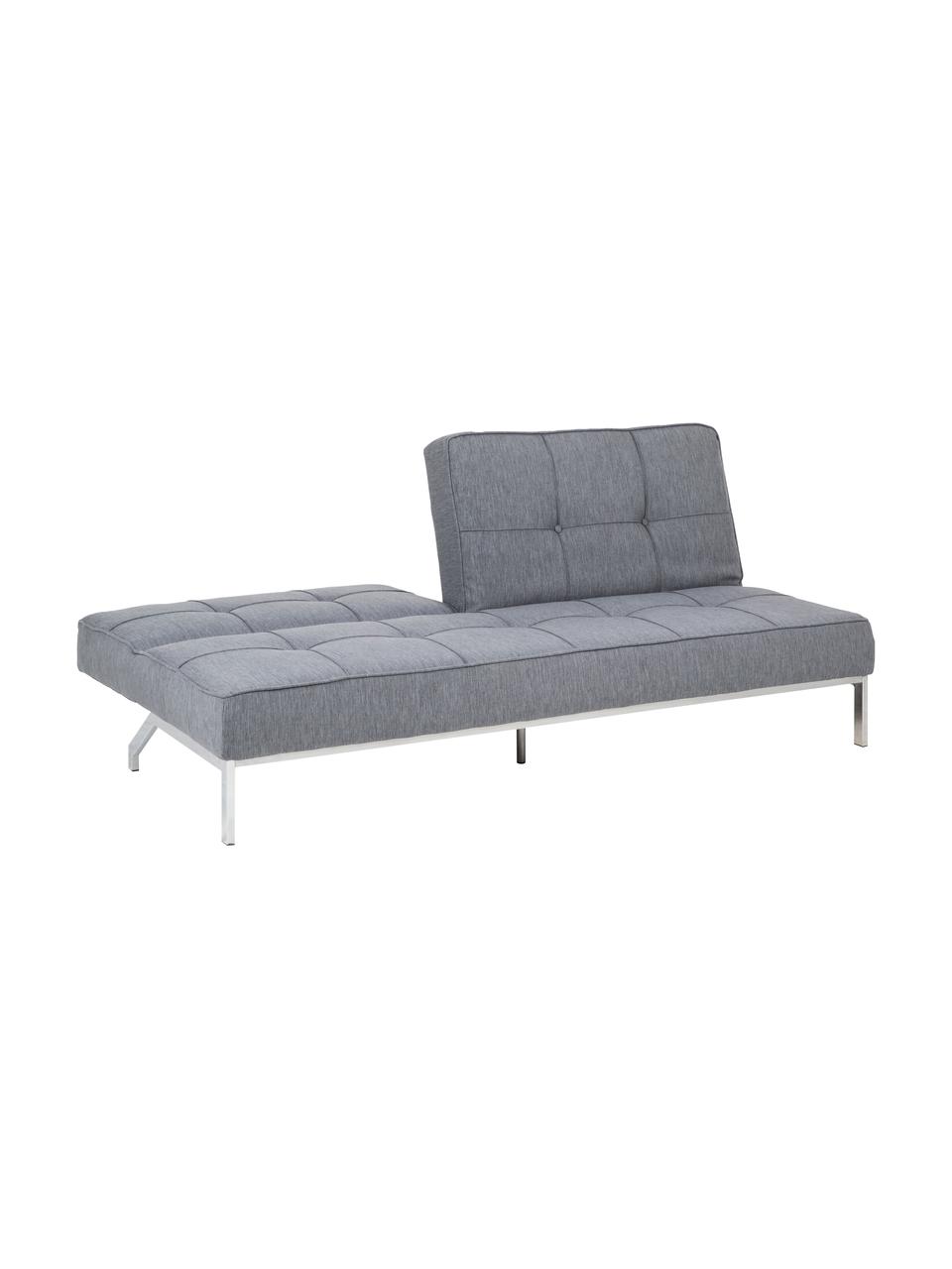Sofa rozkładana Perugia, Tapicerka: poliester Dzięki tkaninie, Nogi: metal lakierowany, Jasny szary, S 198 x G 95 cm