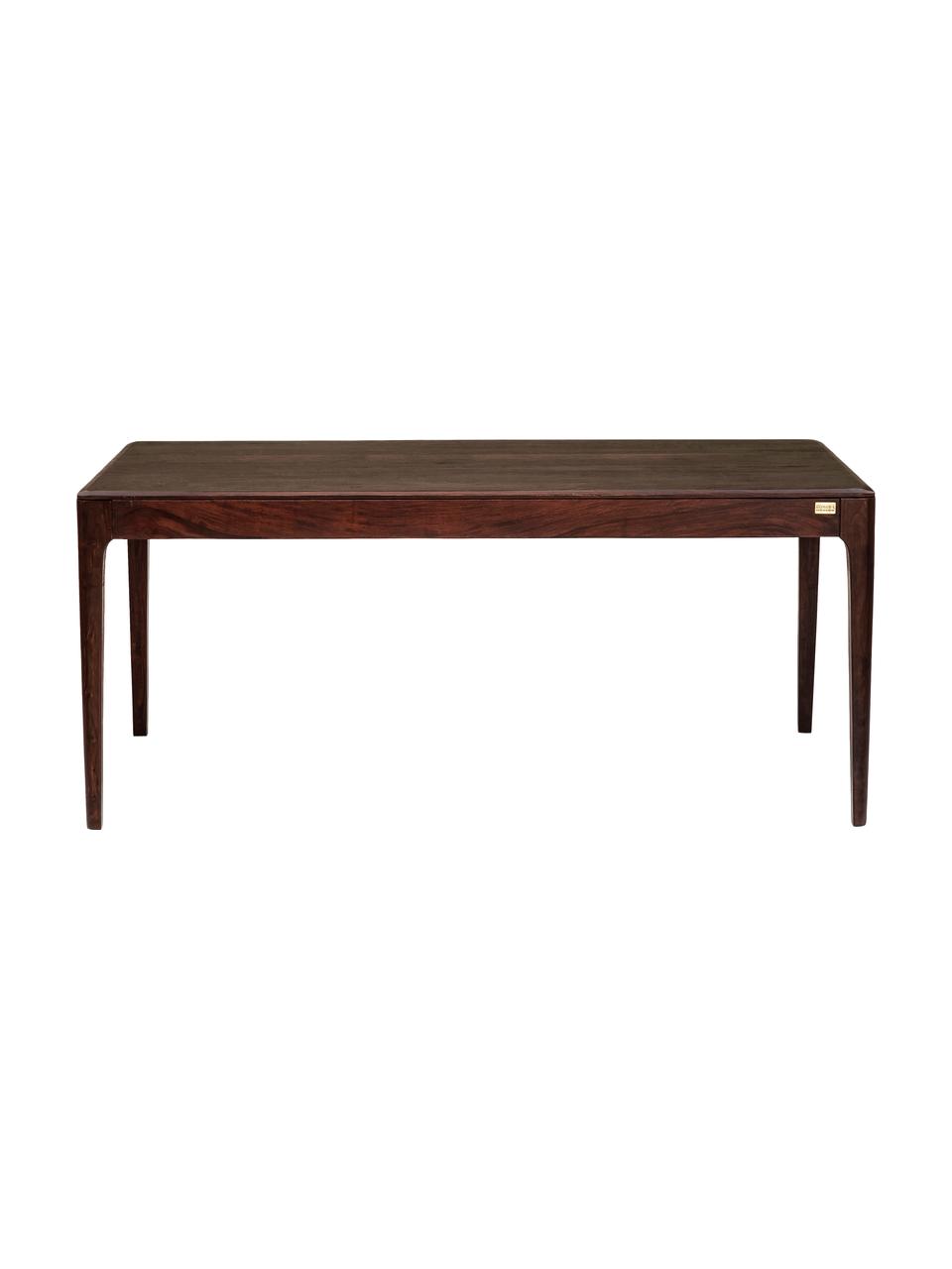 Table en bois massif Brooklyn, Couleur noisette