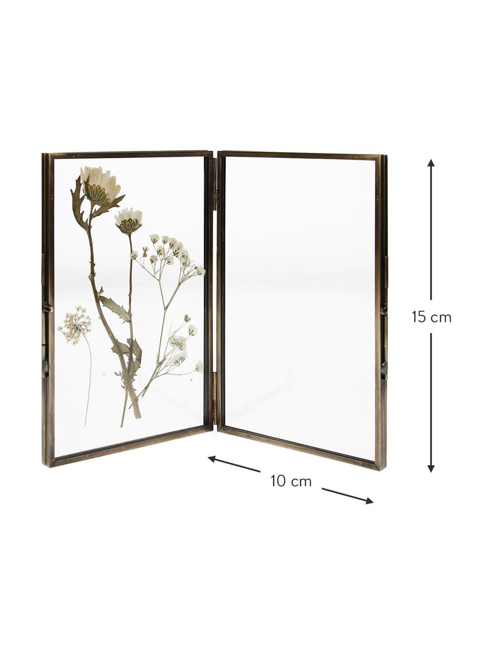 Fotolijstje Dried Flowers, Lijst: gecoat metaal, Schijven: transparant. Frame: koperkleurig, 10 x 15 cm