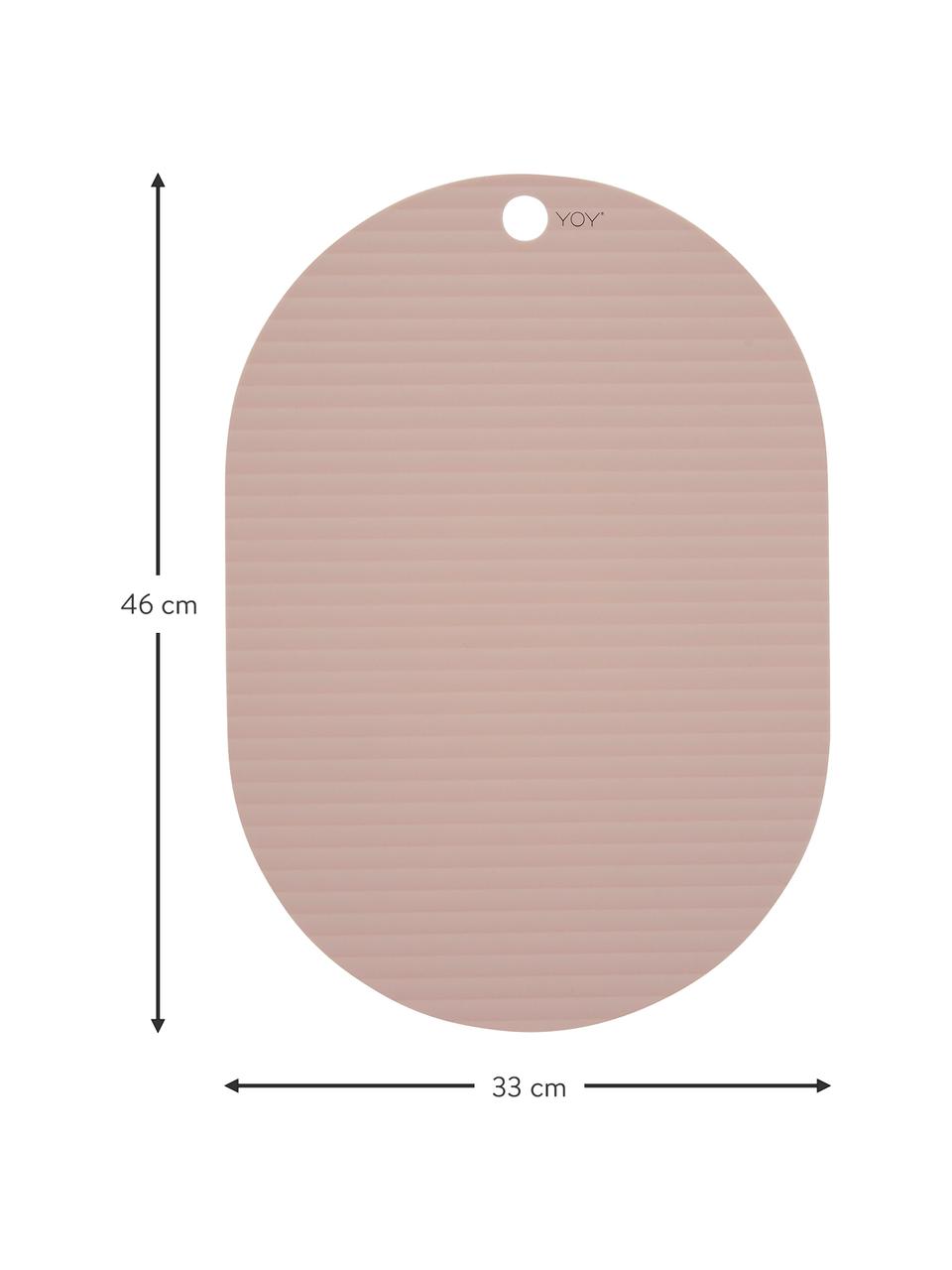 Placemats Ribbo in roze, 2 stuks, Siliconen, Roze, B 33 x L 46 cm