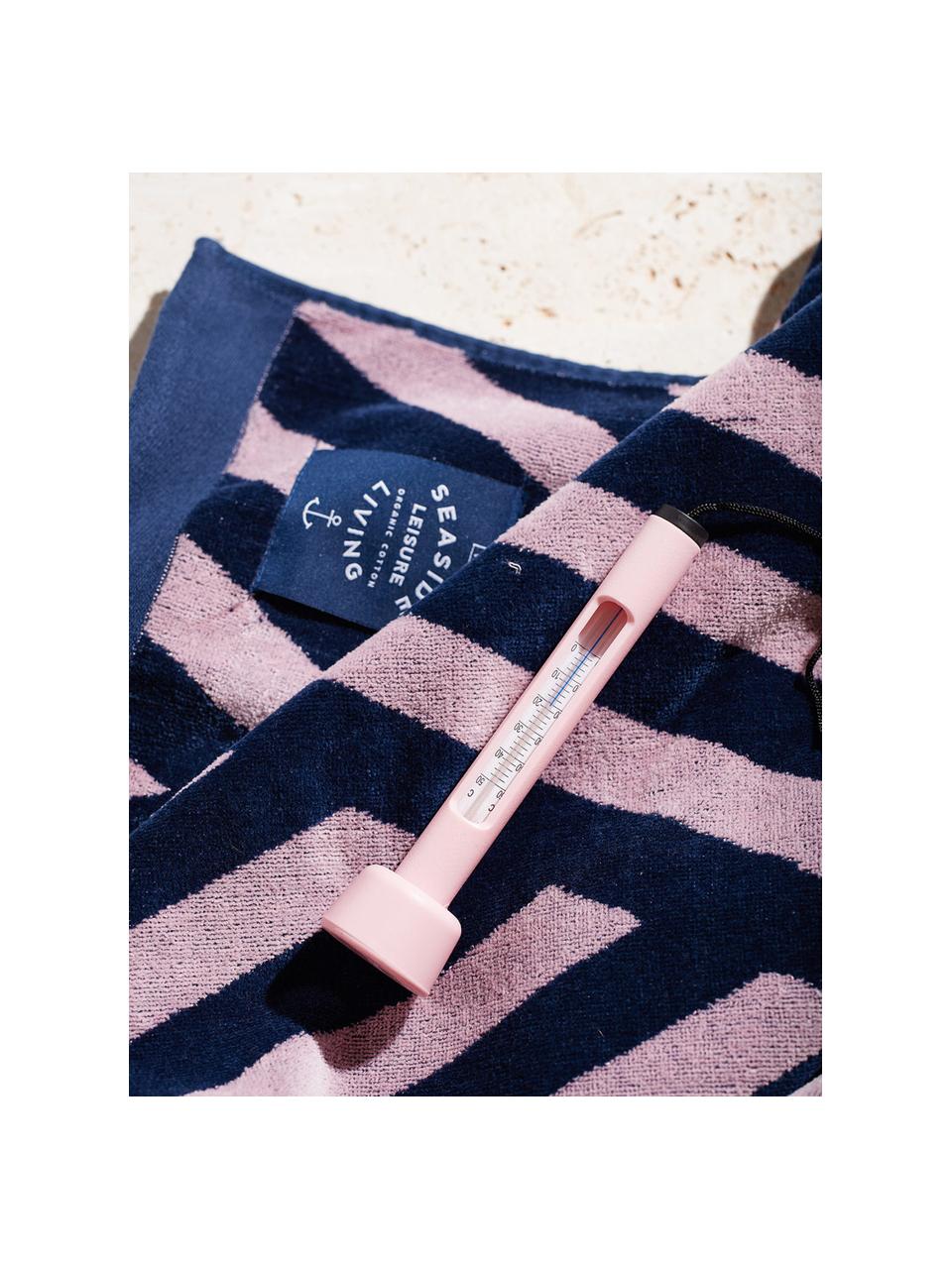 Ręcznik plażowy Bonsall, Ciemny niebieski, różowy, S 80 x D 180 cm