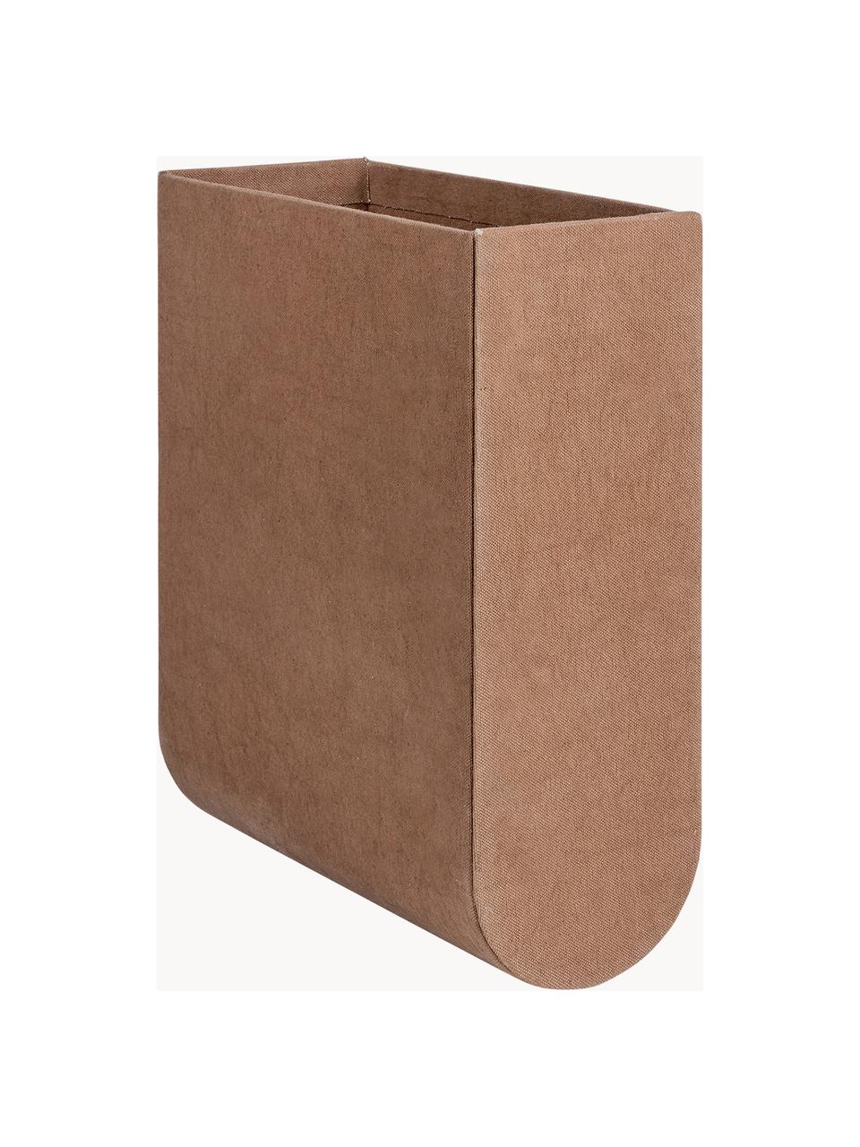 Caja artesanal Curved, Funda: 100% algodón, Estructura: cartón, Marrón claro, An 12 x Al 33 cm