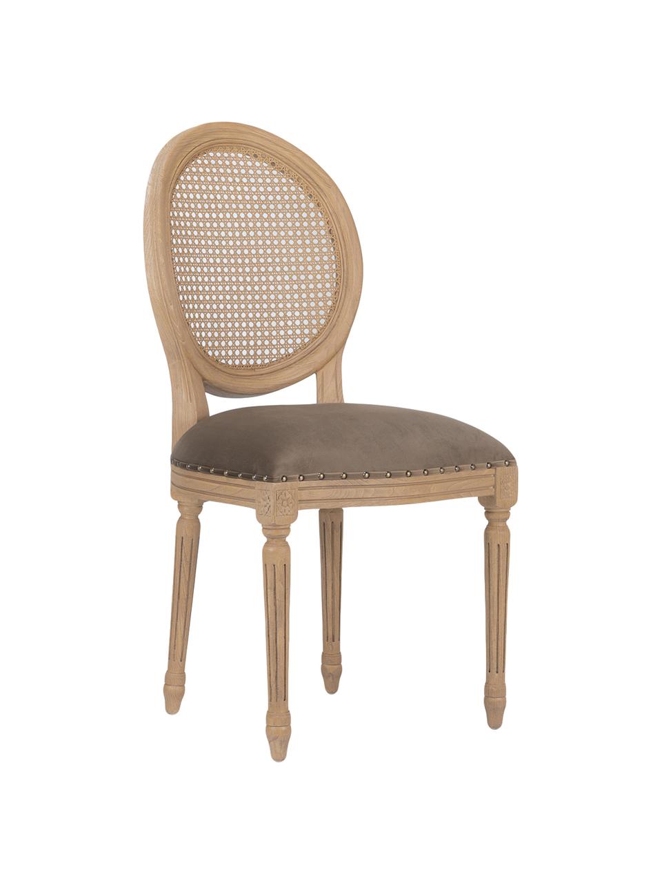 Silla tapizada Medallón, Beige, marrón, An 50 x Al 101 cm