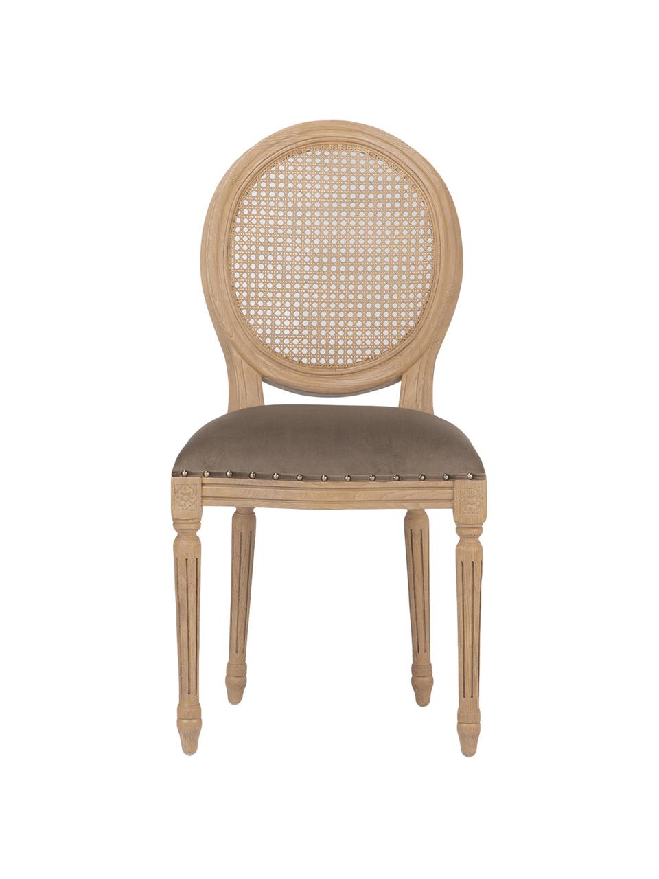 Silla tapizada Medallón, Beige, marrón, An 50 x Al 101 cm