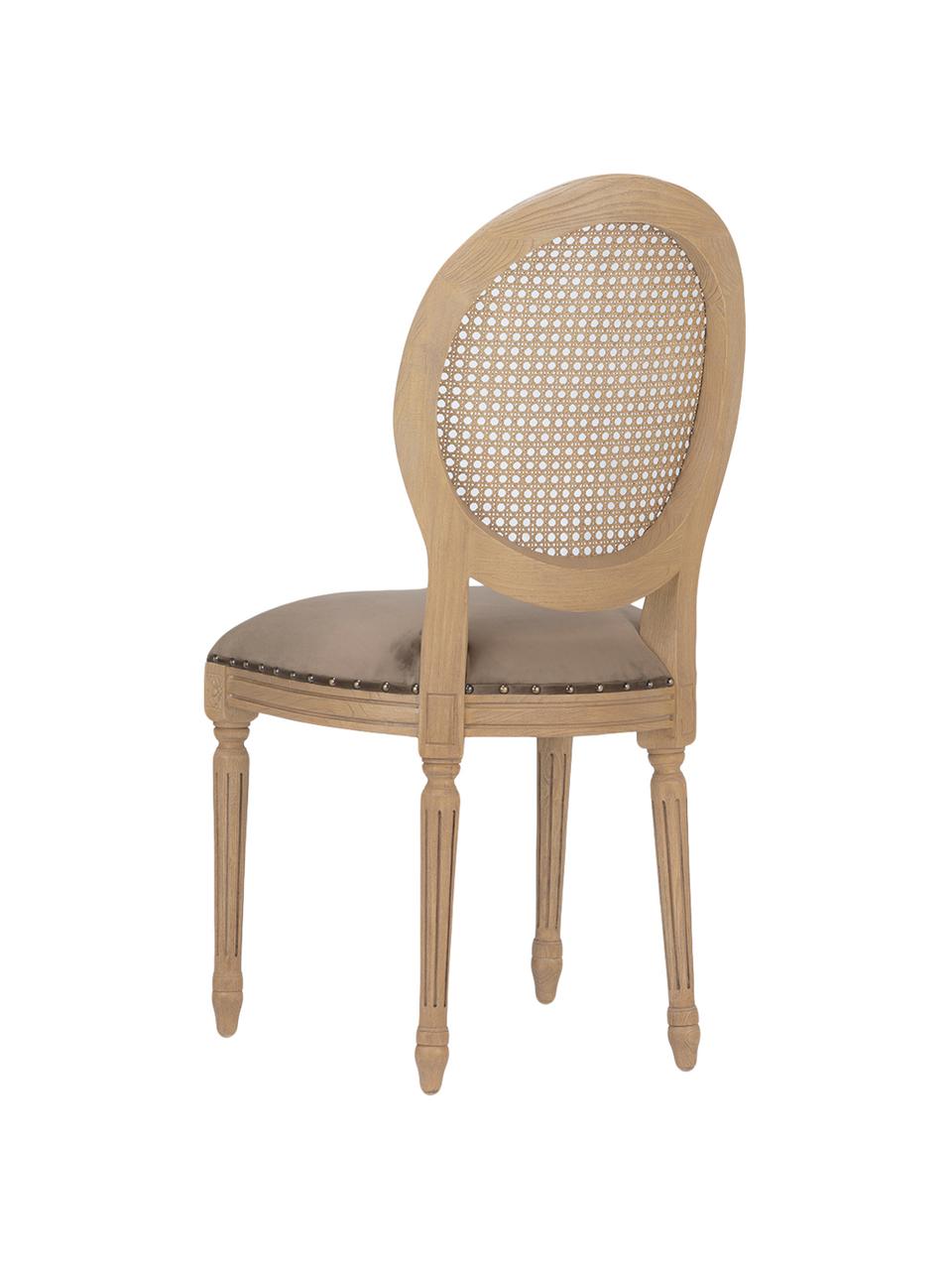 Silla tapizada Medallón, Beige, marrón, An 50 x Al 101 cm