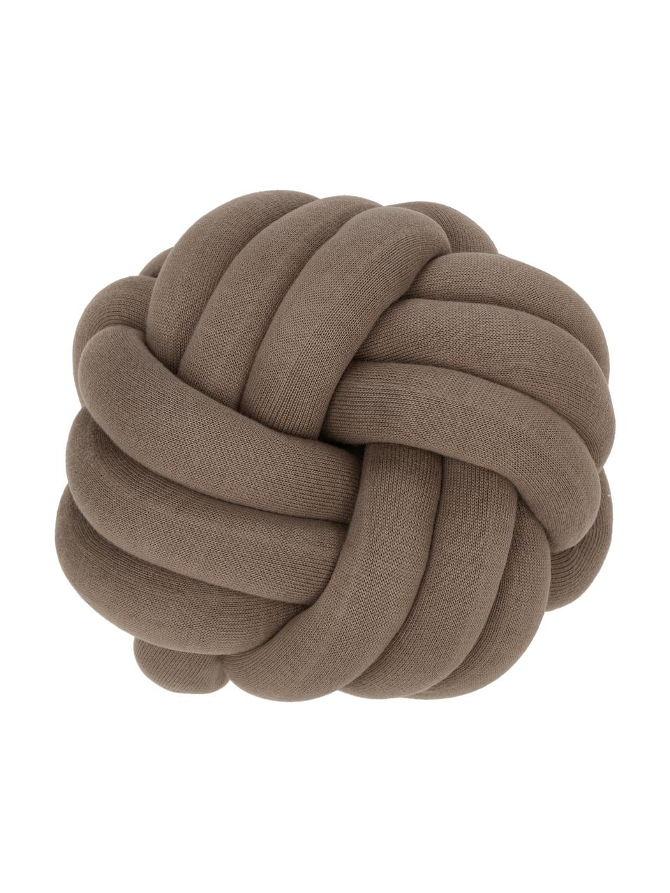 Poduszka supeł Twist, Taupe, Ø 30 cm
