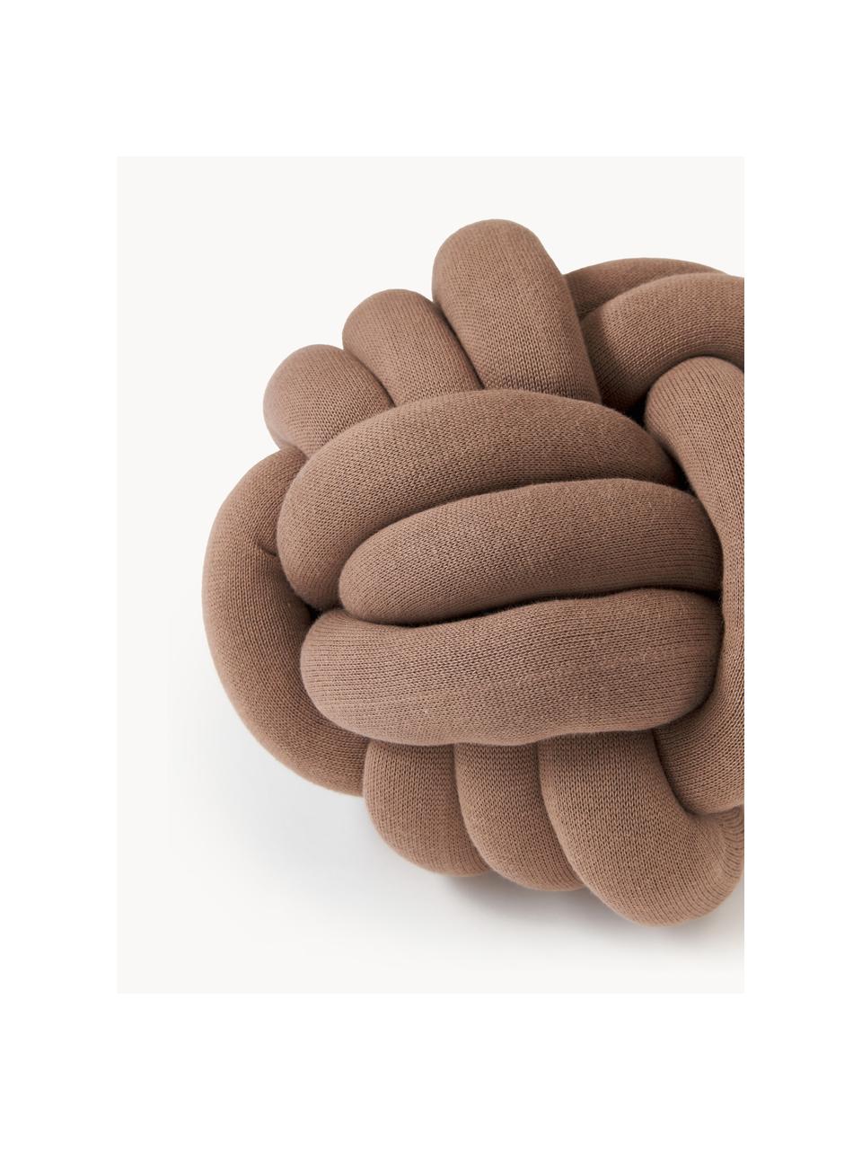 Spletený polštář Twist, Taupe, Ø 30 cm