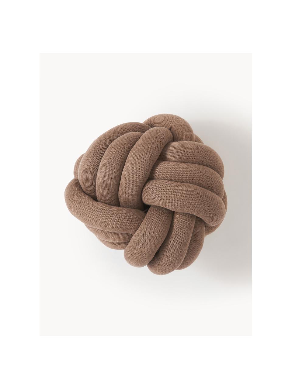 Knoten-Kissen Twist, Taupe, B 27 x L 27 cm