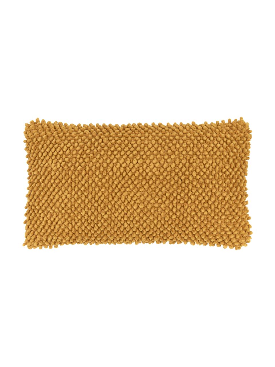 Housse de coussin rectangulaire jaune moutarde Indi, Jaune moutarde