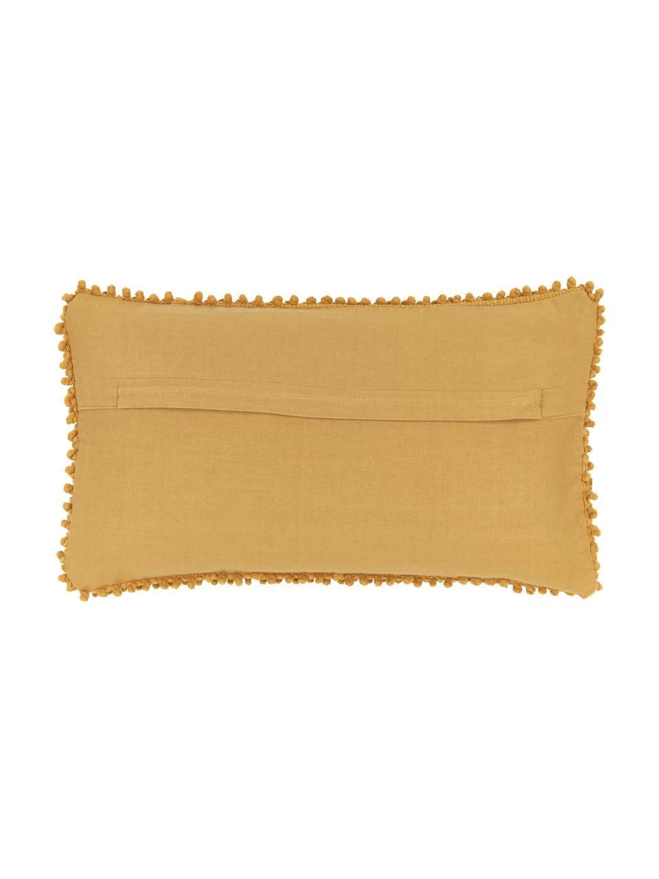 Housse de coussin rectangulaire jaune moutarde Indi, Jaune moutarde