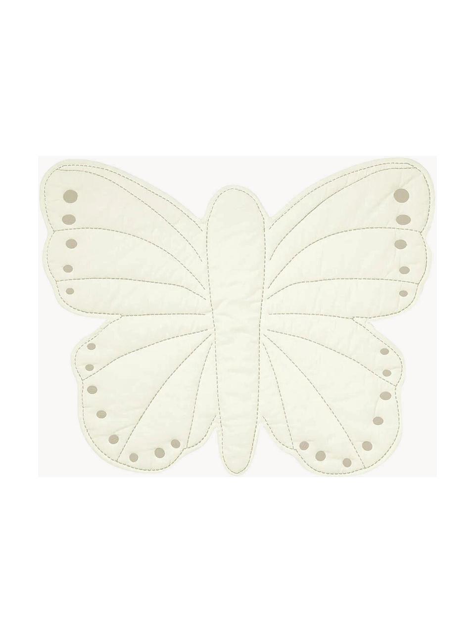 Mata do zabawy z bawełny organicznej Butterfly, Tapicerka: 100% bawełna organiczna z, Złamana biel, S 100 x D 85 cm