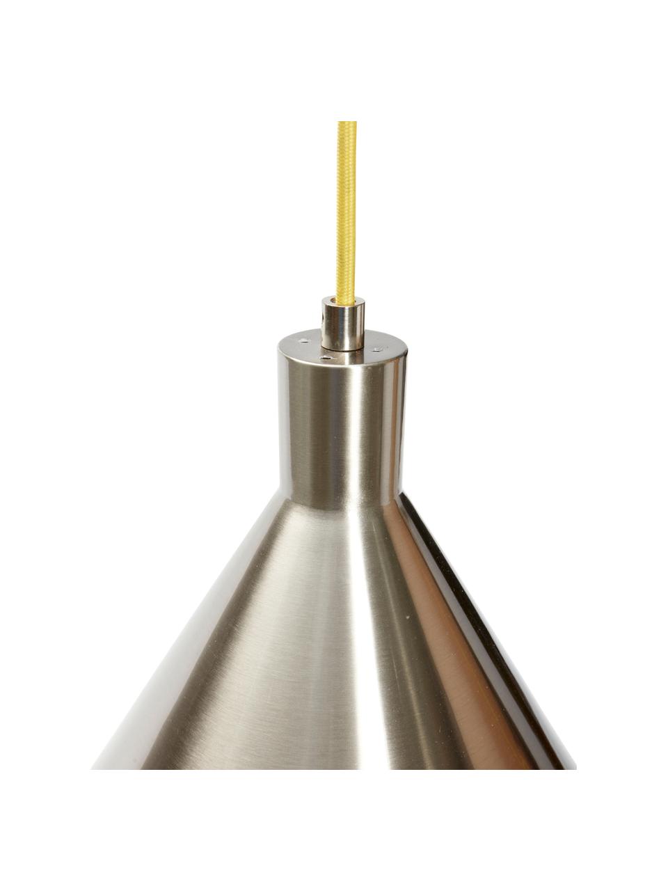 Lampada a sospensione Yama, Paralume: vetro, Baldacchino: metallo rivestito, Argentato, Ø 40 x Alt. 35 cm