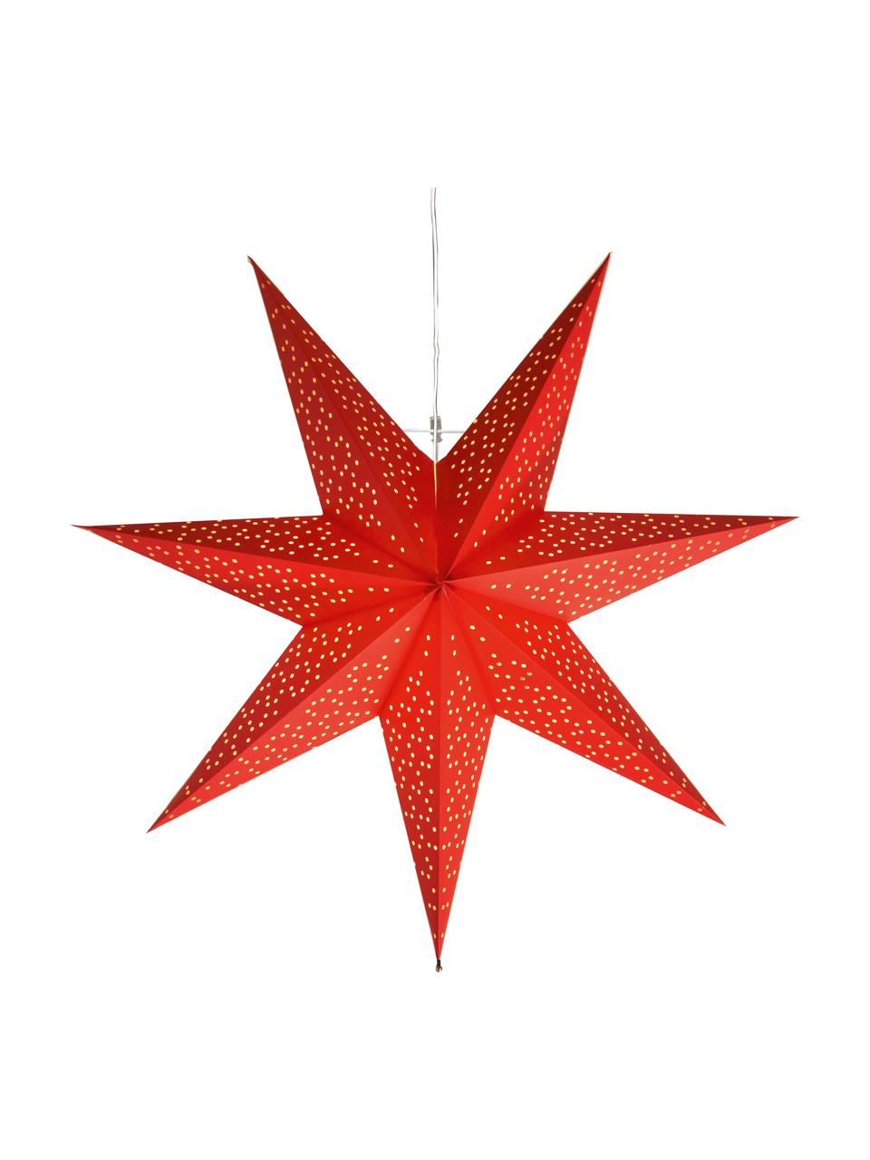 Leuchtstern Dot aus Papier, Rot, Ø 70 cm