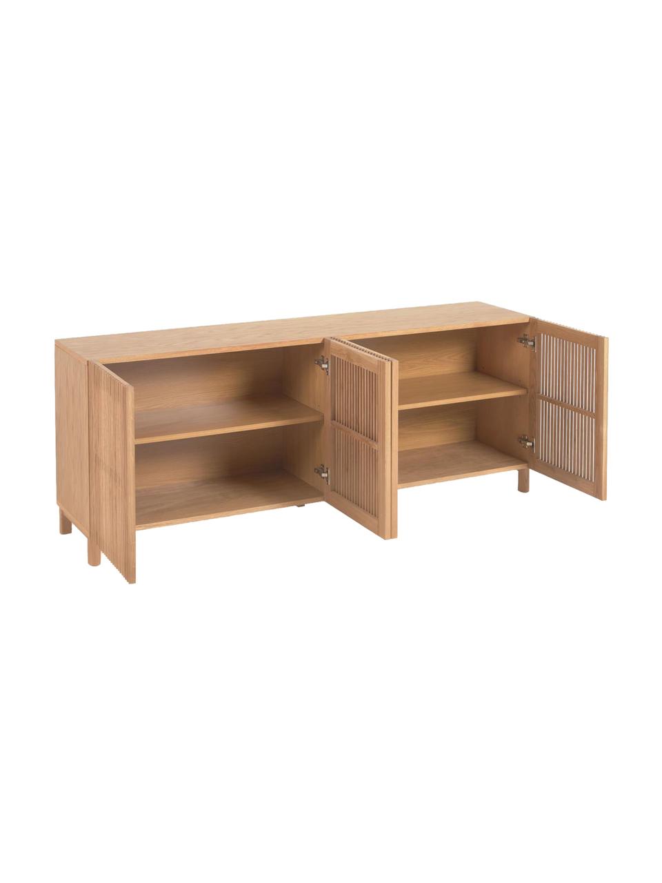Credenza in legno di quercia Beyla, Legno di quercia, Larg. 180 x Alt. 72 cm