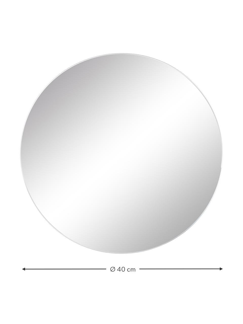 Ronde wandspiegel Erin zonder lijst, Zilverkleurig, Ø 80 x D 2 cm