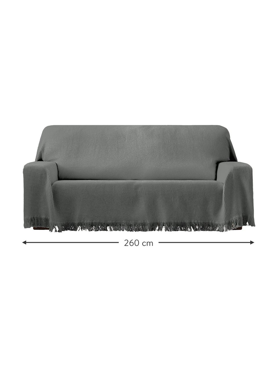 Wielofunkcyjna narzuta na sofę Amazons, 80% bawełna, 20% inne włókna, Szary, S 230 x D 260 cm
