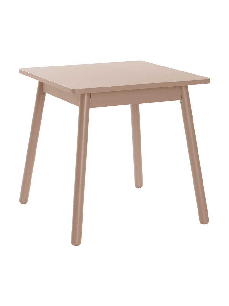 Dřevěný dětský stůl Kinna Mini, Borovicové dřevo, lakovaná MDF deska (dřevovláknitá deska střední hustoty), Růžová, Š 50 cm, V 50 cm