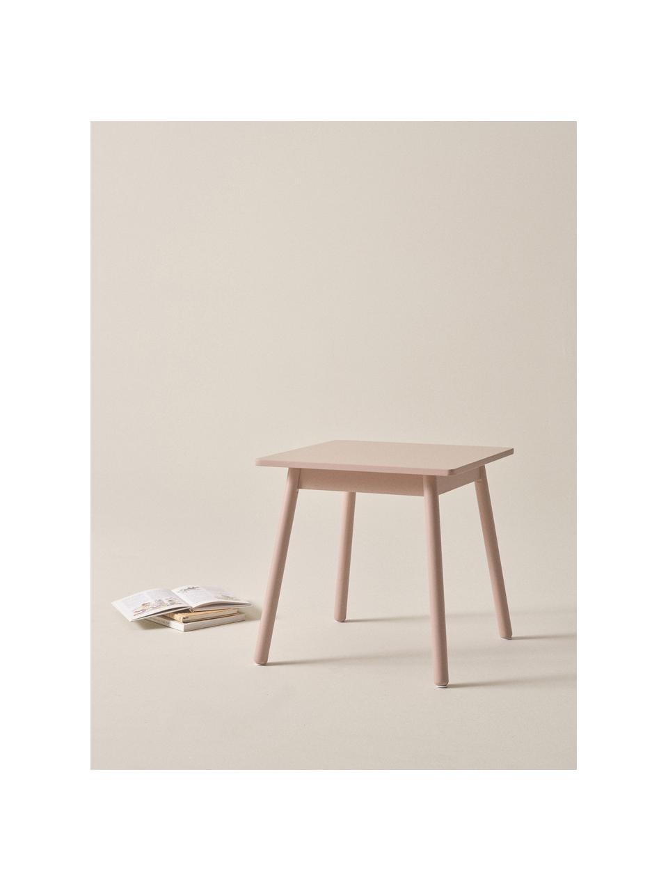 Table en bois pour enfant Kinna Mini, Bois de pin, MDF (panneau en fibres de bois à densité moyenne), laqué, Rose, larg. 50 x haut. 50 cm