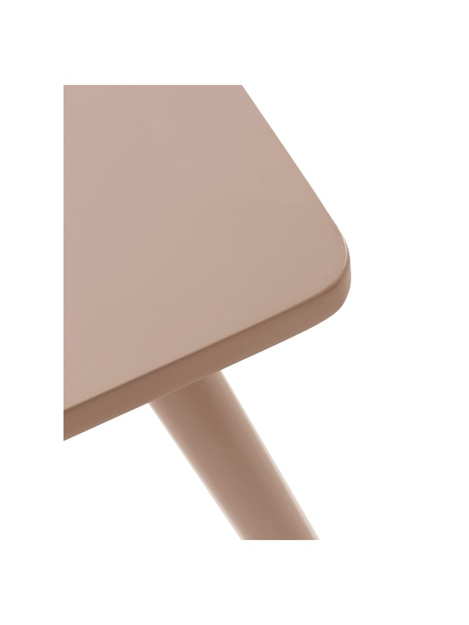 Stół z drewna dla dzieci Kinna Mini, Drewno sosnowe, płyta pilśniowa średniej gęstości (MDF) lakierowana, Drewno naturalne lakierowane na blady różowy, S 50 x W 50 cm
