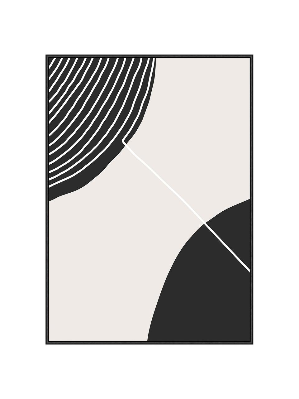 Gerahmter Digitaldruck Feminine Doodles, Bild: Digitaldruck auf Papier, Rahmen: Holz, Mitteldichte Holzfa, Front: Glas, Zwei Punkte, B 52 x H 72 cm