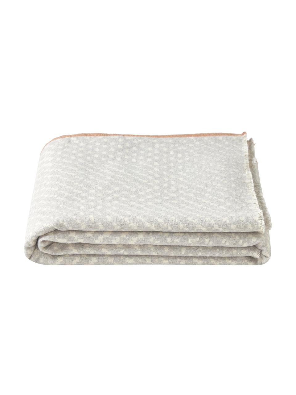 Katoenen plaid Luca, 85% katoen, 8% viscose, 7% polyacryl, Grijs, B 140 x L 200 cm