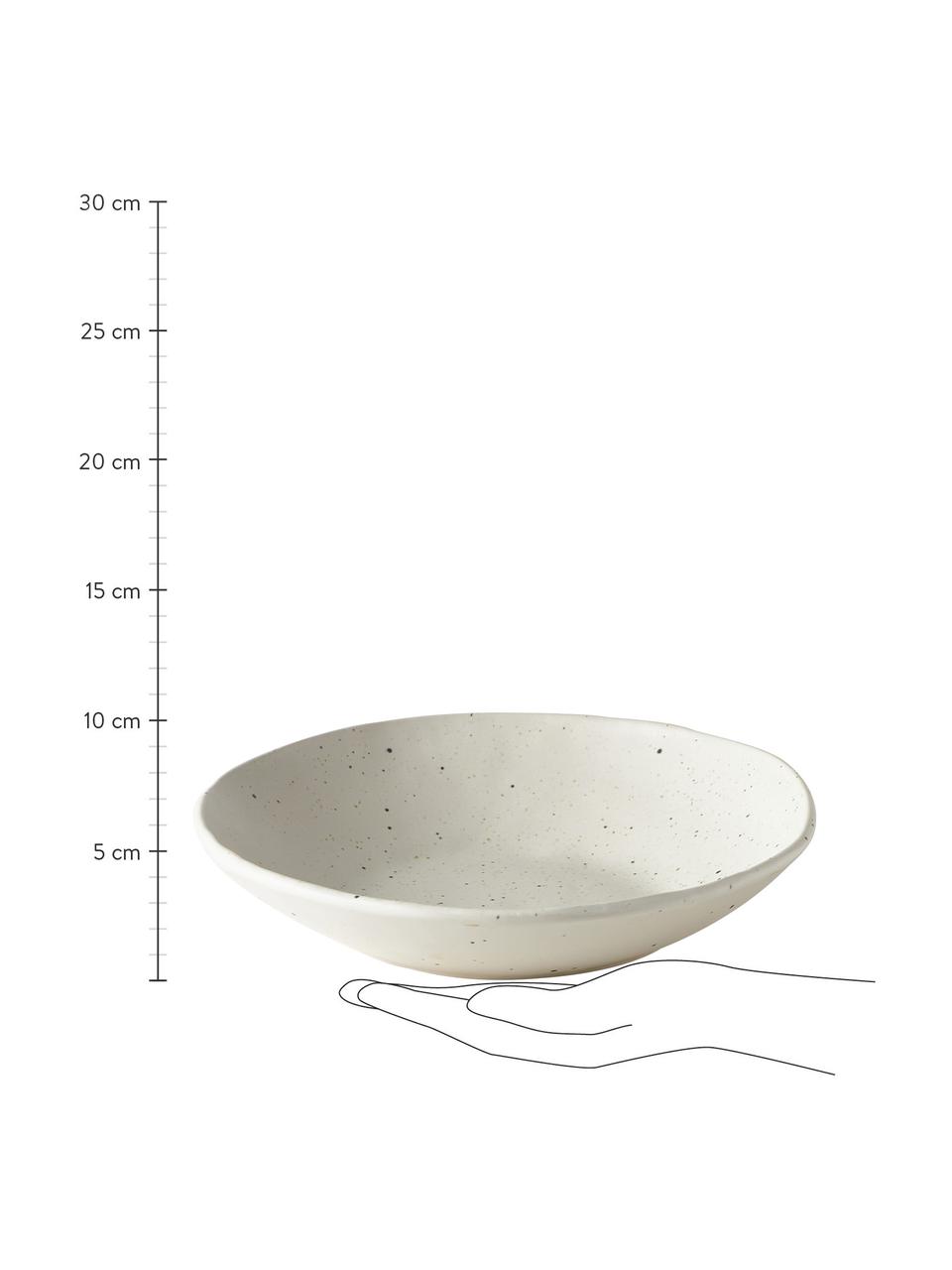Platos hondos Marlee, 4 uds., Gres, Blanco crema, Ø 24 x Al 5 cm