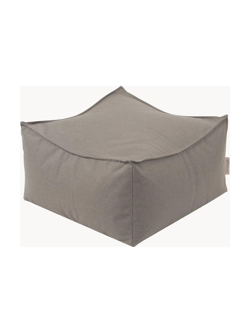 Outdoor-Pouf Stay, Bezug: 100 % Polyester, wetterfe, Webstoff Taupe, B 60 x H 33 cm