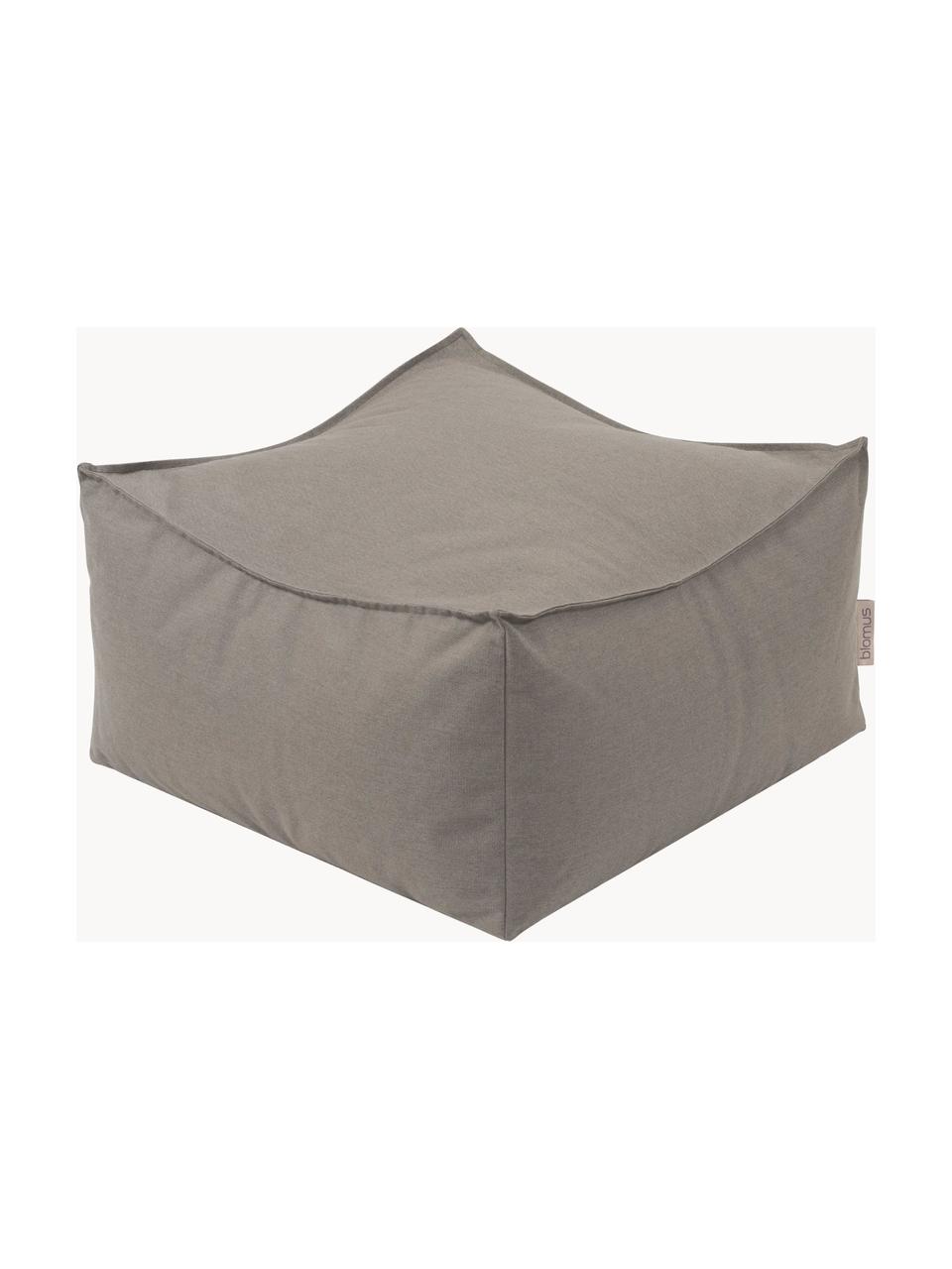 Outdoor poef Stay, Geweven stof taupe, B 60 cm x H 33 cm