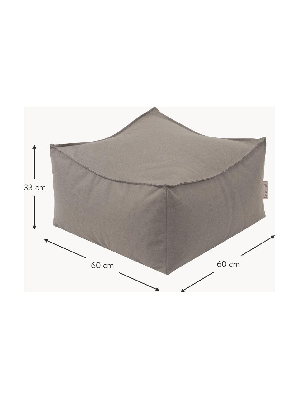 Puf de exterior Stay, Tapizado: 100% poliéster, resistent, Tejido gris pardo, An 60 x Al 33 cm