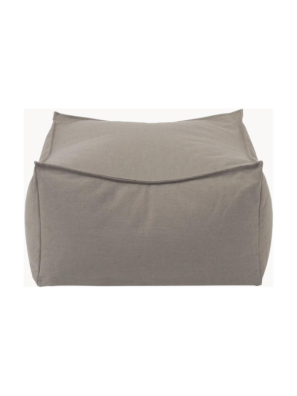 Pouf da esterno Stay, Rivestimento: 100% poliestere, resisten, Tessuto taupe, Larg. 60 x Alt. 33 cm