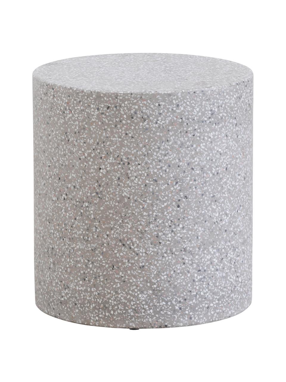 Ogrodowy stolik pomocniczy Terazzo, Lastryko, cement, Szary, Ø 37 x W 40 cm