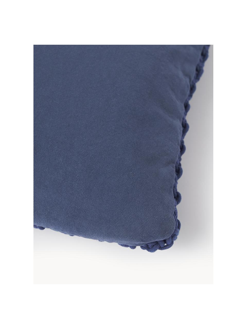 Poszewka na poduszkę z bawełny Gabrielle, 100% bawełna

Ten produkt został przetestowany pod kątem substancji szkodliwych i certyfikowany zgodnie z STANDARD 100 by OEKO-TEX® 11.HIN.00050, Hohenstein HTTI., Ciemny niebieski, S 45 x D 45 cm