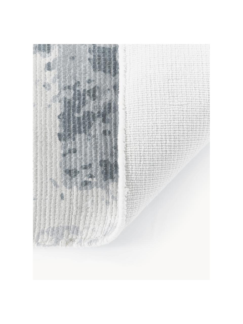 Ručne tkaný behúň s krátkym vlasom Nantes, 100% polyester s certifikátom GRS, Sivomodrá, Š 80 x D 250 cm