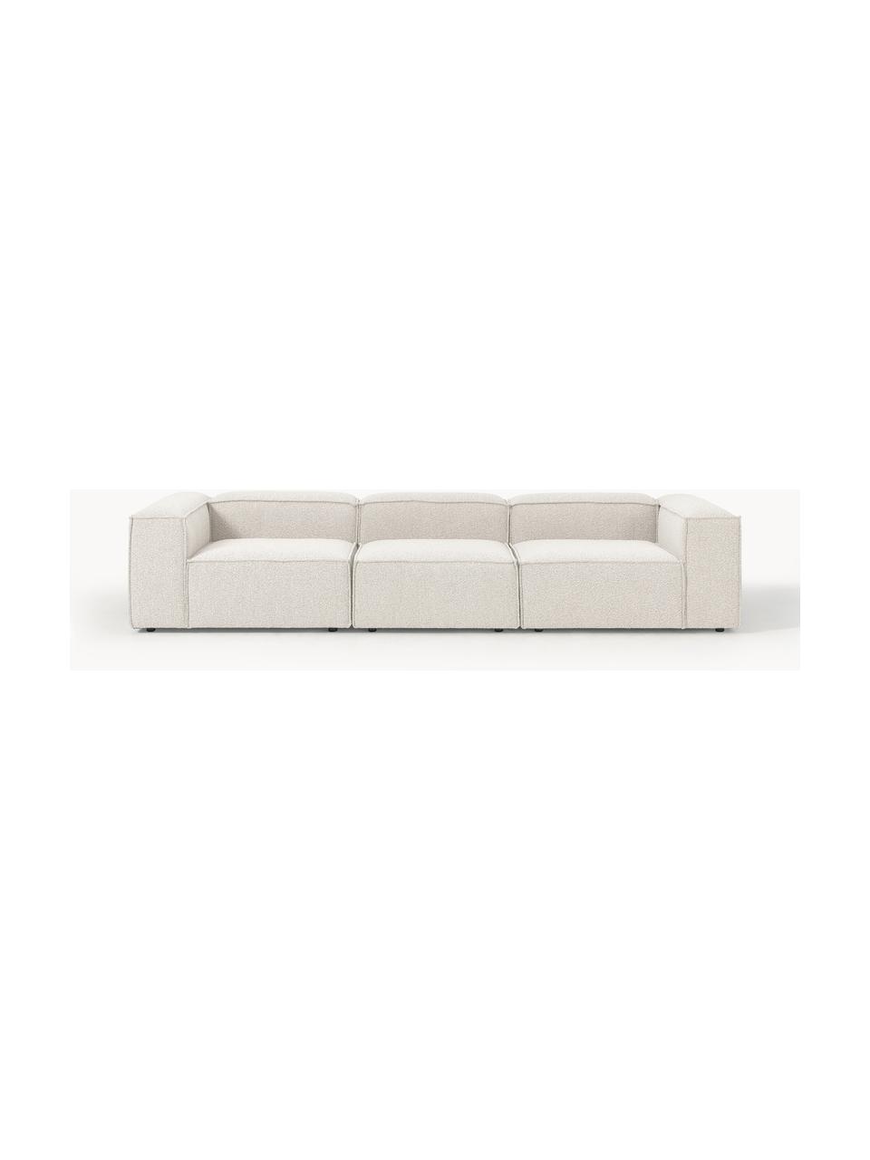 Modulárna bouclé pohovka Lennon (4-miestna), Buklé lomená biela, Š 327 x H 119 cm