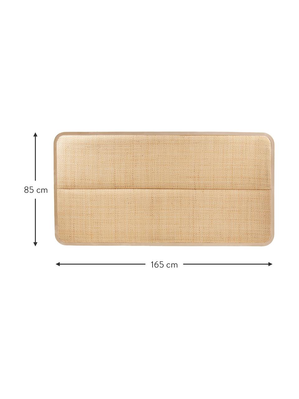 Testiera in rattan Byrum, Legno di quercia, legno di betulla, rattan, compensato, Rattan, Larg. 165 x Alt. 85 cm